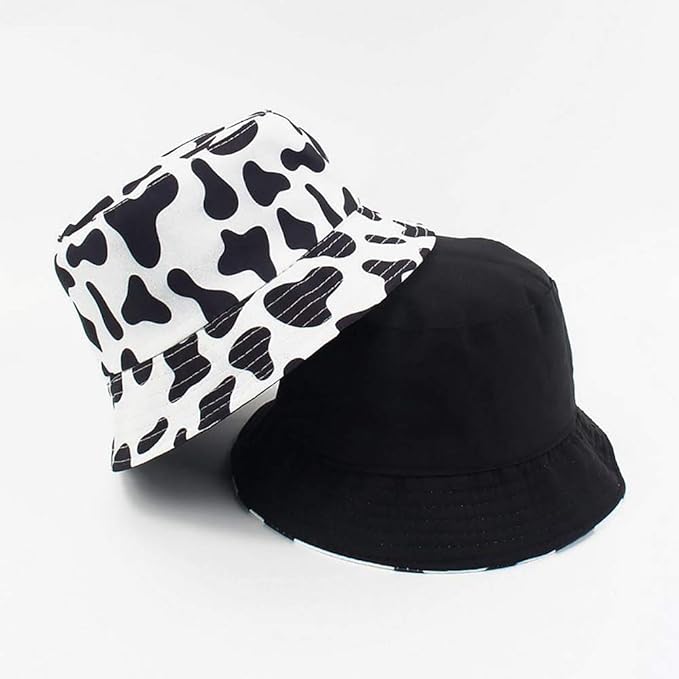 Malaxlx Unisex Bucket Hat Beach Sun Hat Aesthetic Fishing Hat for Men Women Teens, Reversible Double-Side-Wear