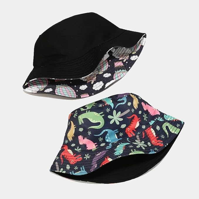 Quanhaigou Bucket Hat for Men Women,Packable Reversible Printed Sun Hats,Fisherman Outdoor Summer Travel Hiking Beach Caps