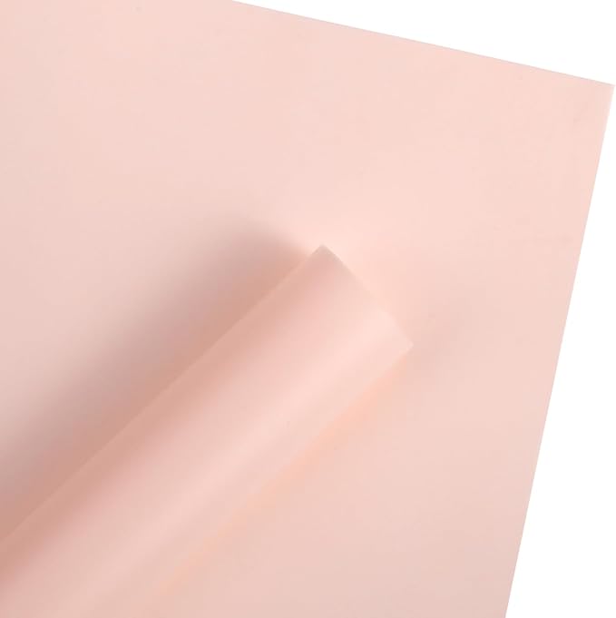 WRAPAHOLIC 20 Sheets Flower Wrapping Paper - 22.4 x 22.4 inch Pure Pastel Pink Water-Resistant Floral Bouquet Wrapping Paper, Florist Supplies Packaging for Wedding Birthday Gift DIY