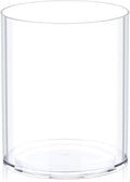 JYPS Acrylic Round Vase, Clear, Modern, 6x6x8 Inches, Perfect for Flowers, Weddings, and Home Decor