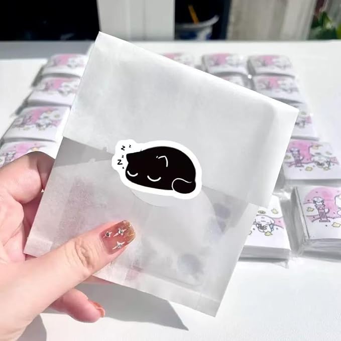 1000 Pcs Black Cats Decor Stickers Bulk 2 Roll 1 Inch,Cute Animal Sticker Pack Book Water Bottles Laptop,Cartoon Cat Meme Stickers for Boys Girls