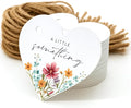 50 Heart Thank You Gift Tags with String Attached, Small Thank You for Celebrating with Us Gift Bag Tags for Presents and Personalized Party Favors - Baby Shower, Wedding, Bridal Shower, Birthday