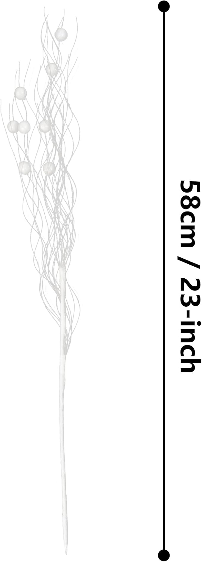 KI Store White Christmas Tree Picks Sprays Set of 20 Glittered Twigs Decor for Christmas Tree Decoration Wreath Garland Floral Arrangement