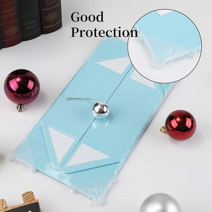 6 Pcs Small Blue Gift Box 8x8x4 Inch Magnetic Box with Crinkle Paper Blue Small Gift Box with Shredded Paper Luxury Gift Boxes with Lids for Presents