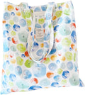 Cotton Canvas Tote Bag Reusable Soft Grocery Cloth Bag Floral Shoulder Bag for Beach Travel Shopping