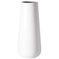 D'vine Dev 11 Inch Ceramic Flower Vase Matte Finishing, Minimalist Design for Home Décor, Bedroom, Living Room, Centerpieces, Office, White, VS-XH-D-2