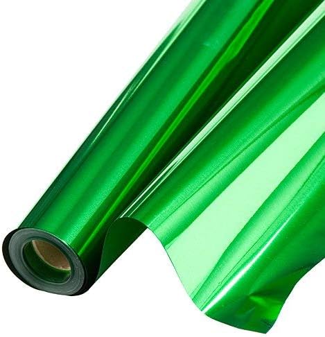 PMU Gift Wrap Mylar Roll Metallic Green 2-sided, 48 Inches X 100 Ft Roll 1.4 Mil Highly Reflective Mylar Film, Great for Gifts, Birthdays, Christmas, Baskets, Arts & Crafts