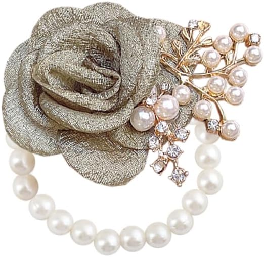 1PCS Wedding Wrist Flower,Bridesmaid Bride Wrist Flower Corsage Decoration Hand Flowers,Avocado Green