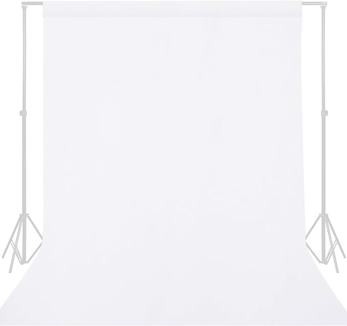 GFCC White Backdrop - 10FTX20FT White Photo Backdrop for Photoshoot Background for Photography Screen Video Recording Picture Background