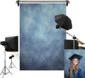 Kate 5x7ft/1.5m(W) x2.2m(H) Blue Headshot Background Blue Texture Portrait Photography Microfiber Backdrop Photo Studio Props