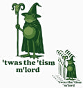 HANDICHI Design 5-Pack 2 Inch ’TWAS The ’Tism M’Lord Stickers – Funny Wizard Frog Meme Vinyl Decals – Neurodivergent Stickers Pack for Laptops, Water Bottles, Journals and Scrapbooks