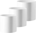 Royal Imports Flower Acrylic Vases Cylinders - Decorative Centerpiece Display for Home or Wedding - Non Breakable Plastic, Set of 3 (4", 5", 6") - White