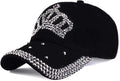 Gudessly Bling Women Baseball Cap Flower Snapback Rhinestone Sun Hats Adjustable Denim Jeans Hat