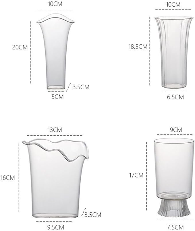Clear Acrylic U-Shaped Vase,Modern Geometric Transparent Decorative Centerpiece for Flowers,Non-Breakable Lightweight Plastic Bouquet Vase for Table,Shelf,and Living Room Home Decor