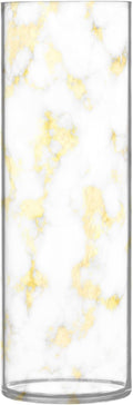 Vase Plastic Vase Elegant Cylinder Flower Vase Shatterproof Decorative Centerpiece for Home Table Office Weddings Events (11.8 x 3.9 in)