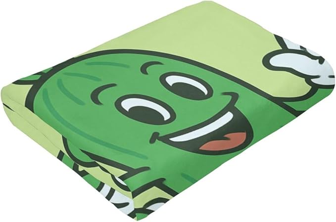 Pickle Blanket Cute Pickle Throw Blanket Vegetable Soft Cozy Fleece Fuzzy Stuffed Plush Flannel Gifts for Girls Women Boys Kids Adults 60"X80"