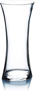 WGV Gathering Bouquet Vase, 4.5" W, 10" H, Clear Glass Floral with Flared Oval Opening, Centerpiece, Home Wedding Event Decor, 1 Piece (VCK0910)
