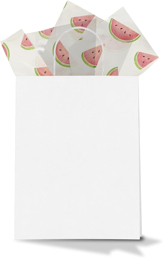 Pro Supply Global Watermelon Printed Tissue Paper for Gift Bags or Boxes and Wrapping - Summer Bulk Decorative Art Tissue Paper for Packaging and Gifting | 24 Sheets 20" x 30"