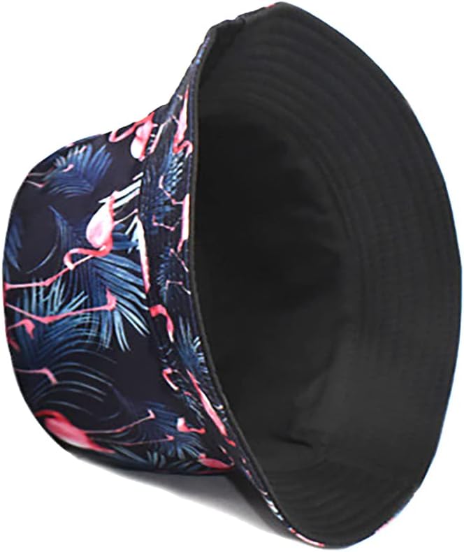 Malaxlx Unisex Bucket Hat Beach Sun Hat Aesthetic Fishing Hat for Men Women Teens, Reversible Double-Side-Wear