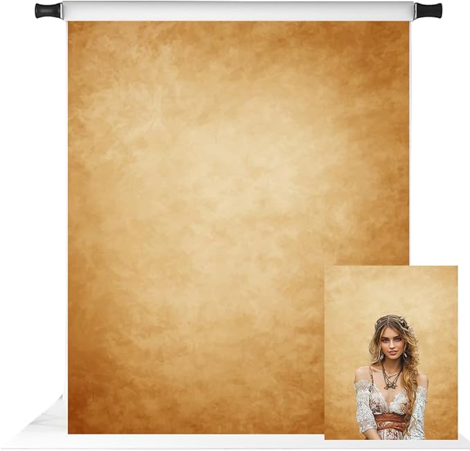 Kate 5x7ft Yellow Photography Backdrop Abstract Yellow Headshot Portrait Backdrops Old Master Background Photo Studio Props