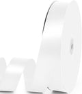 1" x 100 Yards Satin Ribbon - White Silk Ribbon with Spool - Ideal for Gift Wrapping, Floral Bouquets, Crafts, Wedding Party Decorations, Christmas and Sewing Projects