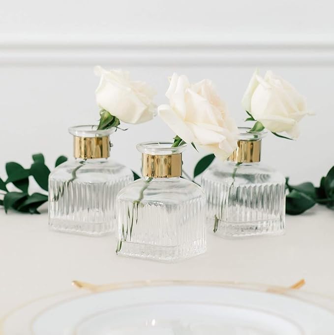 Weddingstar Glass Bottle Flower Vase - Square