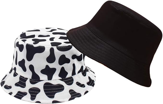 XYIYI Cute Bucket Hat Beach Fisherman Hats for Women, Reversible Double-Side-Wear