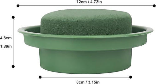 16 Packs Floral Foam with Bowl, Versatile Round Wet Foam for DIY Flower Arrangements and Event Decors - Long-Lasting Green Round Flower Foam Block by IHDYPPEW