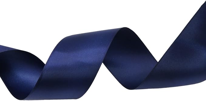 Navy Blue Double Faced Satin Ribbon 1-1/2 inch Flower Boutique Gift Wrapping Ribbon 1.5inch 50yards Fabric Silk Bow Ribbon for Valentine's Day,DIY Crafts Hair Headband-Sewing-Wedding Decorations