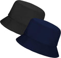 Rosoz 1 & 2 Pack Bucket Hat for Women Men Summer Travel Beach Sun Hat Outdoor Cap Unisex Bucket Hats