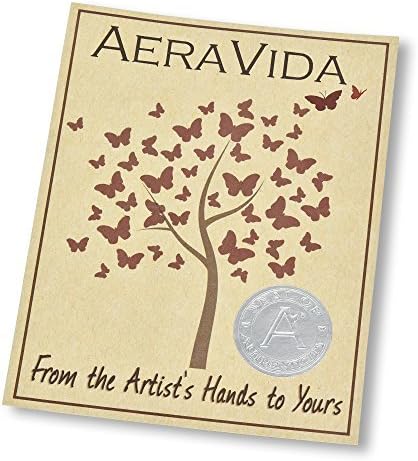 AeraVida Sophisticated Hand-Carved Light Brown and White Ombre Wooden Flower Vase| Modern Farmhouse Home Décor | Handicraft Kitchen Bedroom Living Room Home Decoration