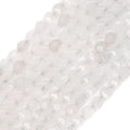 Faceted Natural White Agate Stone Round Beads 8mm 36cm/Strand for Jewelry Making