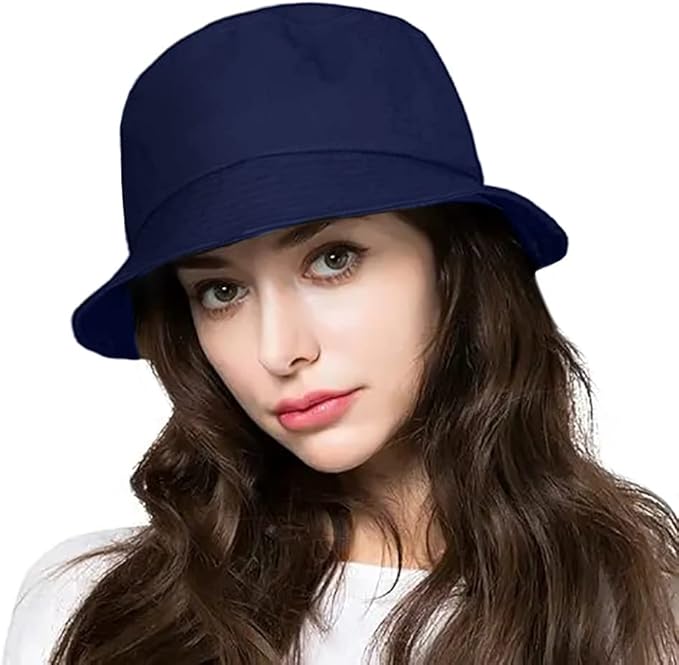 Malaxlx Unisex Bucket Hat Beach Sun Hat Aesthetic Fishing Hat for Men Women Teens, Reversible Double-Side-Wear
