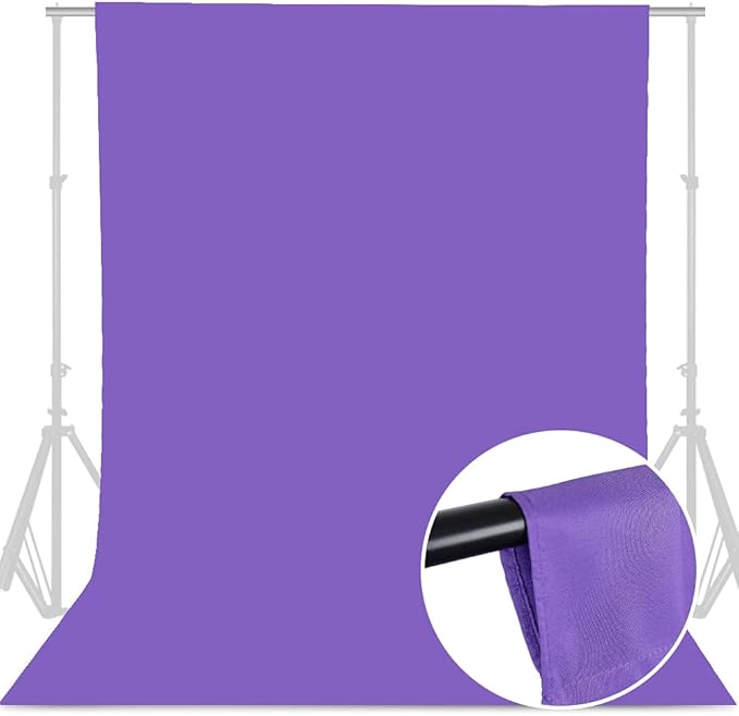 GFCC Purple Backdrop - 8FTX10FT Purple Photo Backdrop for Photoshoot Background for Photography Screen Video Recording Picture Background