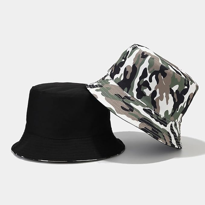 Quanhaigou Bucket Hat for Men Women,Packable Reversible Printed Sun Hats,Fisherman Outdoor Summer Travel Hiking Beach Caps