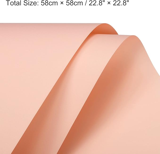 MECCANIXITY 10 Pcs Flower Wrapping Paper 22.8x22.8 Inch Waterproof Florists Wrapping Paper for Florist Bouquet Supplies, DIY Crafts, Gift/Gift Box Packaging Pink