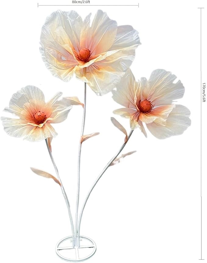 Giant Flower Decoration for Wedding Background, Party Decoration, Birthday Party, Photography Props, Shop Window Props, Banquet, Stage, Mall Display (Pink)