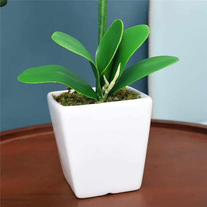 15" Tall Artificial Silk Phalaenopsis Orchid Flower Plant Pot Arrangements (Pink Shades)