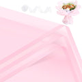 Rumvan Flower Wrapping Paper, 20 Sheets, Waterproof, Floral Bouquet Design, for Wedding, Birthday Gift, DIY Florist Supplies (Pink colour)