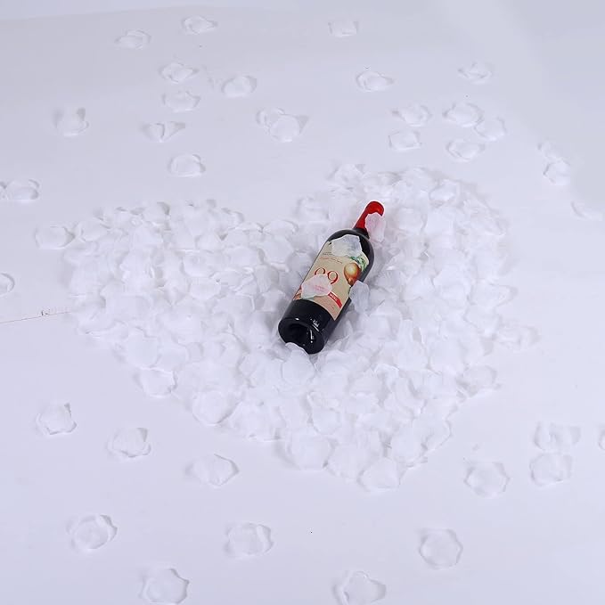 ATFL 2.2'' White Rose Petals Artificial,5000 Pcs White Silk Flower Petals for Weddings,Petalos De Rosas Artificialea para Decoracion