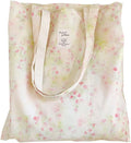 Cotton Canvas Tote Bag Reusable Soft Grocery Cloth Bag Floral Shoulder Bag for Beach Travel Shopping