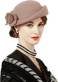 Women Wool Felt Ribbon French Fashion Vintage Millinery Beret Hats Top Cap Ladies Party Wedding Fedoras Chapeau