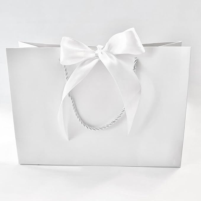 KINGLAKE White Satin Ribbon 1 1/2 inch x 50 Yards - Polyester Silk Hair Ribbons, Fabric Thick White Ribbon for Floral Bouquets, Craft Bow, Gift Wrapping, Wedding, Valentines Day, Baby Shower
