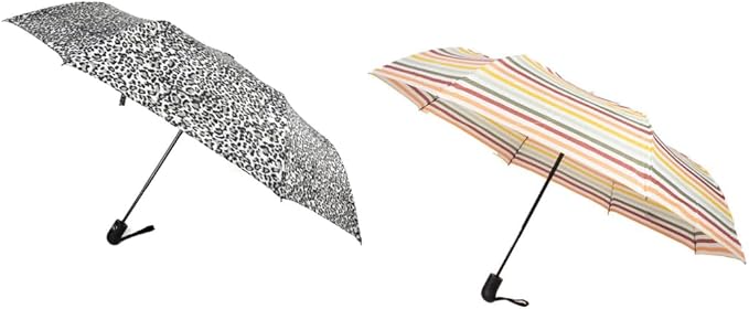 Nollia Windproof Automatic Travel Umbrella, Compact Portable with Reinforced Ribs for Sun & Rain