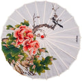 Parasol Chinese Style Classical Oil Paper Umbrella Rainproof Umbrella, Parasol Pendent Floral Mulitcolor Paper and Bamboo Painted Paper Parasol