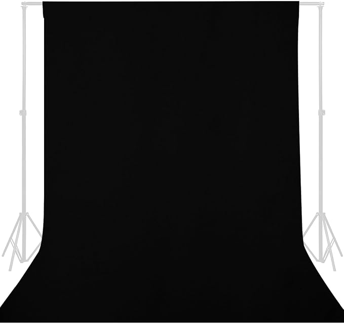 GFCC Black Backdrop - 6FTX9FT Black Photo Backdrop for Photoshoot Background for Photography Screen Video Recording Picture Background