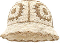 Winter Plush Fuzzy Bucket Hat Flower Fisherman Hats for Women Men Bucket hat