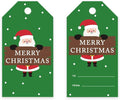 Andaz Press Christmas Holiday Season Classic Gift Tags, Merry Christmas to from Favor Tags, Santa Claus Holding Merry Christmas Sign Design, for Holiday Events, Parties, and Favors, 60-Pack
