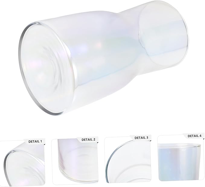 Alipis Transparent Iridescent Glass Vase for Hydroponic Flower Arrangements DIY Decorative Floral Holder for Home Office and Exhibition Display Odorless Material