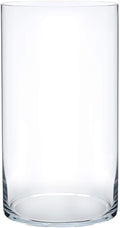 Royal Imports Flower Glass Vase Decorative Centerpiece for Home or Wedding - Cylinder Shape, 12" Tall, 6" Opening, Clear